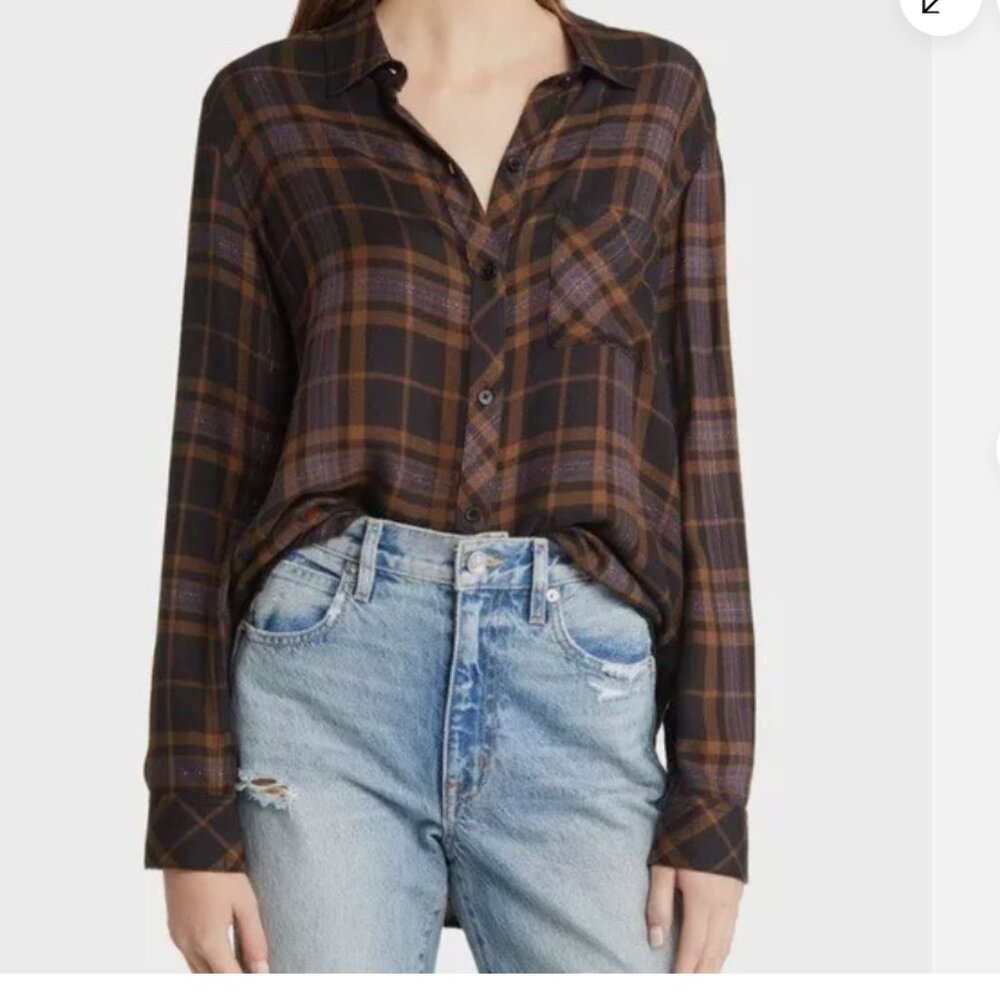 NWOT Rails Hunter Metallic Button-Up (Size M)